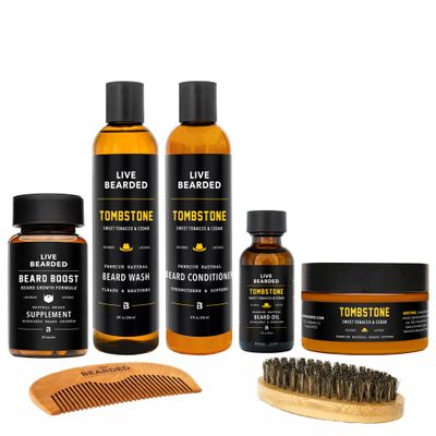 Live Bearded Total Beardsman Kit - Complete Beard Kit for Men