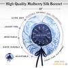 100% Mulberry Silk Medical Bonnet  Adjustable 19 Momme Double-Layer Reversible Hair Wrap  Stay-On Nurse Cap for Women, Long Curly & Natural Hair  Handmade Real Silk Bonnet USA (Blue) view 3