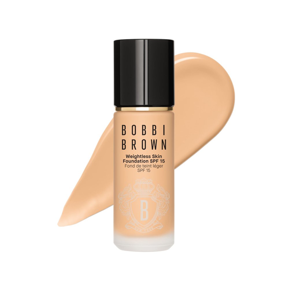 Bobbi Brown Weightless Skin Foundation SPF 15 | Oil-Controlling, 24-Hour Hydrating Foundation, Medium Coverage| Natural Matte Finish, 1 Fl Oz, Golden Beige