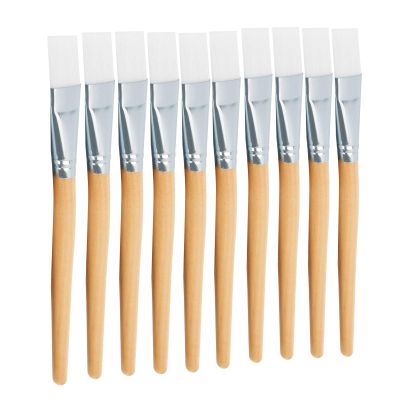 Akozon Brushes - Soft Hair Mud Applicator with Wooden Handle for DIY Skin Care - Set of 10