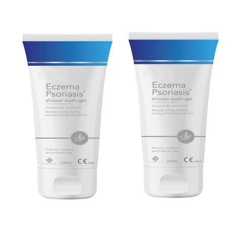 Eczema & Psoriasis Shower Gel Defense Cleansing & Purifying for Itchy Skin Relief, Rashes, Acne, Jock Itch, Ringworm, Soothes Eczema & Psoriasis, Dry & Sensitive Skin (6.7 fl oz, 2-Pack)