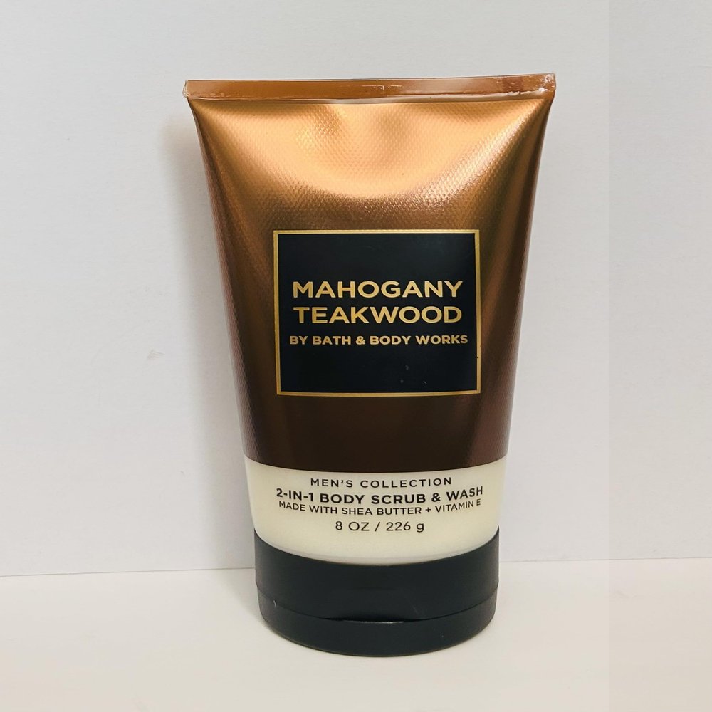 Bath And Body Men's Collection Mahagany Teakwood Body Scrub And Wash 226g