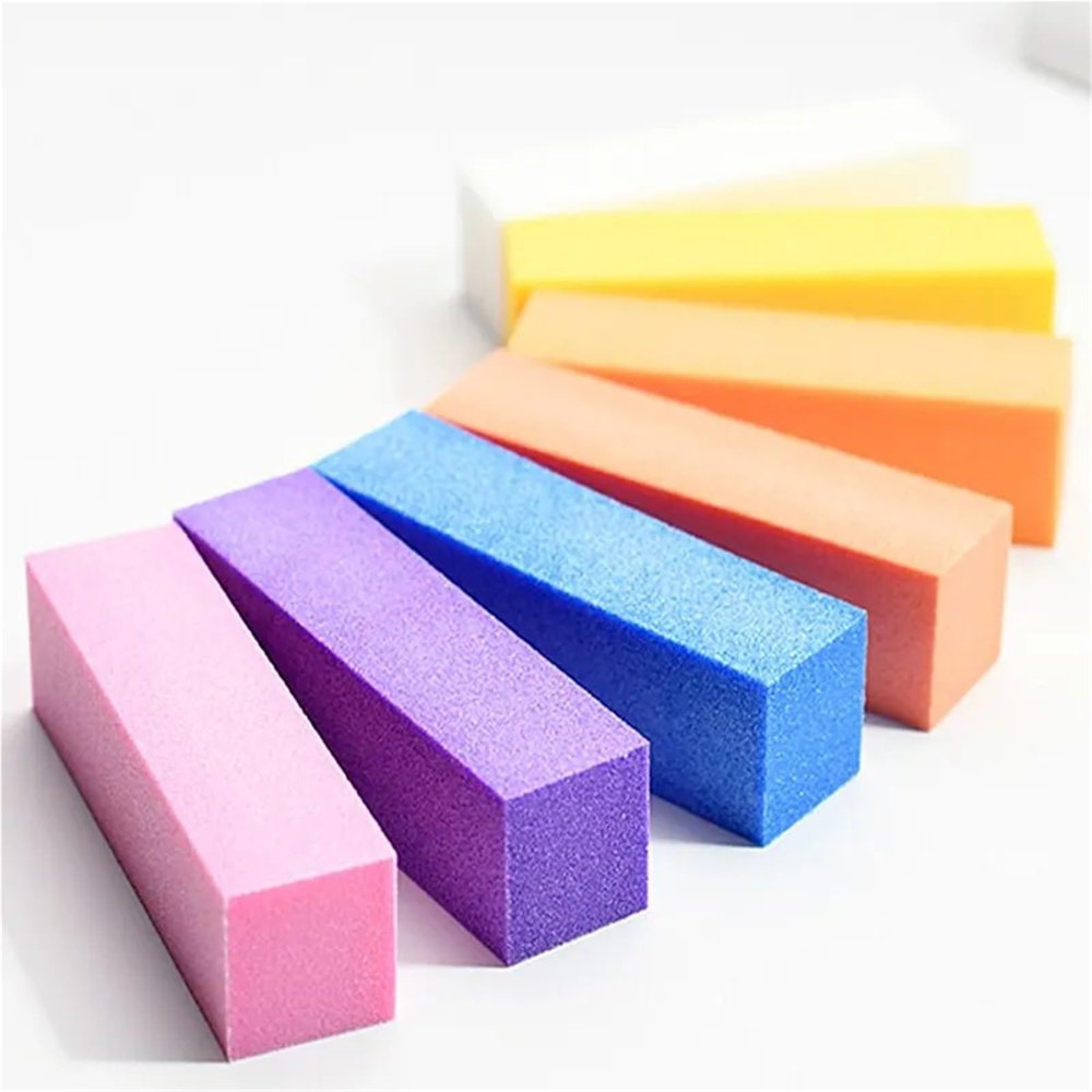 Colorful Buffing Sanding Files Block Pedicure Manicure Care Nail Art Sponge Buffer Block Polish Manicure Pedicure Tools(10pcs Mix)