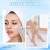 Chumia 102 Pieces Hair Removal Pad Sets Smooth Away Women, 2 Sizes Smooth Legs Skin Pad and 100 Pieces Exfoliation Fine Sandpaper, Lip Facial Leg Hair Removal Kit for Women (Blue) view 4