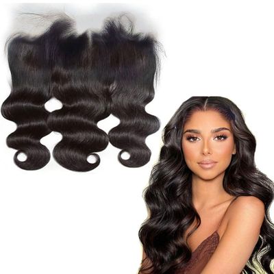 13x4 Lace Frontal Closure Body Wave Ear to Ear HD Lace Frontal Pre Plucked 18 Inch Human Hair Frontals Invisible Real Swiss Lace New Upgrade Pre Plucked