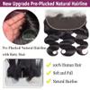 13x4 Lace Frontal Closure Body Wave Ear to Ear HD Lace Frontal Pre Plucked 18 Inch Human Hair Frontals Invisible Real Swiss Lace New Upgrade Pre Plucked view 3