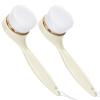 Beomeen 2 Pack Soft Bristle Facial Cleansing Brush for Deep Pore Cleaning, Face Exfoliating Scrub Brush for Face Cleansing Skincare Massaging,Jade White view 1