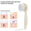 Beomeen 2 Pack Soft Bristle Facial Cleansing Brush for Deep Pore Cleaning, Face Exfoliating Scrub Brush for Face Cleansing Skincare Massaging,Jade White view 3
