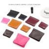 1 Set Oil Wax Leather Storage Bag, Travel Data Cable, Change Jewelry Storage Bag, Automatic Closure view 2