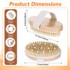 10 Pcs Dry Brushing Body Brush Exfoliating Brush with Massage Nodule Dry Skin Body Scrubber for Shower Bath Back Circulation Improvement Dead Skin Remove Beauty Exfoliator (4.92 x 2.56 Inches) view 2
