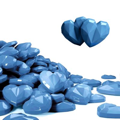 Chulan Heart Hard Wax Beads for Sensitive Skin, 400g Hypoallergenic Unscented Waxing Bead for Coarse Hair Removal, Blue Wax Beans Pearl for Body, Brazilian, Bikini, Legs, Armpits Women Home Salon