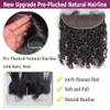 13x4 HD Lace Frontal Human Hair Closure Only 22 Inch Burmese Curly Wave Pre Plucked with Baby Hair,Single Knot Pre-Plucked Natural Hairline view 4