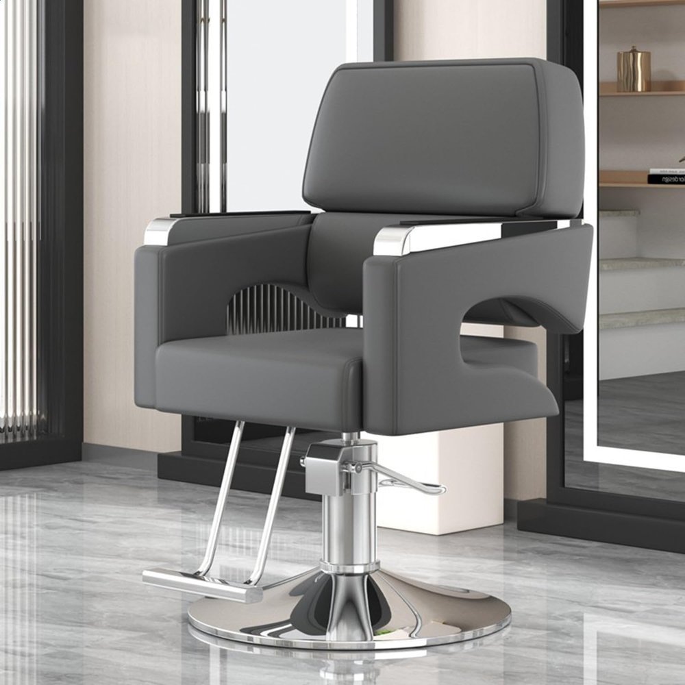 Asiwnshw Barber Salon Chair Hair Spa Chair with Hydraulic Pump, Adjustable Height 360 Degrees Swivel Styling for Salon Equipment(K)