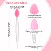 100 Pack Lip Scrub Brush Set, Pore Cleaning Brush for Face, Siliccone Nose Lip Scrubber Exfoliator Tools, Double-Sided Gentle Exfoliator & Lip Massage Tool for Smooth, Soft, Bright Lips view 2