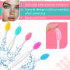 100 Pack Lip Scrub Brush Set, Pore Cleaning Brush for Face, Siliccone Nose Lip Scrubber Exfoliator Tools, Double-Sided Gentle Exfoliator & Lip Massage Tool for Smooth, Soft, Bright Lips view 3