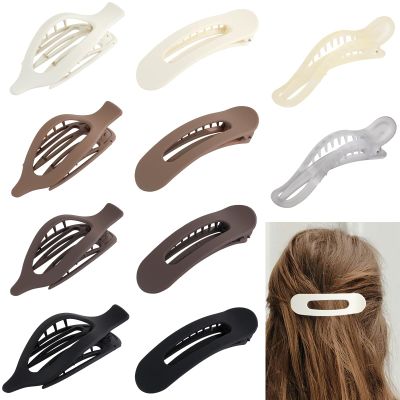 10 Pack French Flat Hair Clips for Women  Large Matte Flat Claw Clips, No-Slip Hair Clips for Thick & Thin Hair, Strong Hold Styling Barrettes, French Flat Hair Accessories