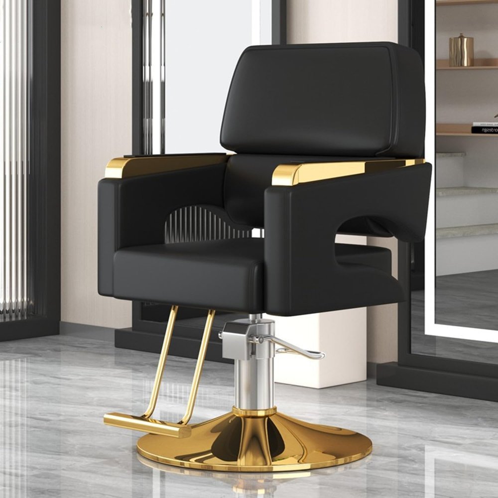 Asiwnshw Hairdresser Barber Salon Chair, Heavy Duty Hydraulic Pump Styling Chair, 360 Swivel Adjustable Spa Beauty Equipment, Hair Stylist Women Man for Barbershop(B)