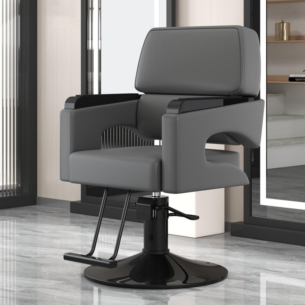 Asiwnshw Salon Chair for Hair Stylist, Barber Chair with Heavy Duty Hydraulic Pump, 360 Degrees Rolling Swivel Spa Beauty Equipment for Women Man(F)