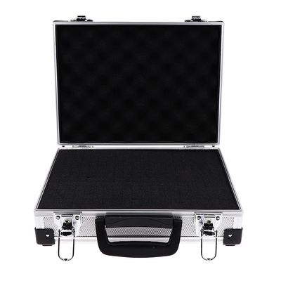 TEOYETTSF Aluminum Barber Tool Accessories Cosmetic Case Hairdressing Storage Rack Travel Suitcase-Silver