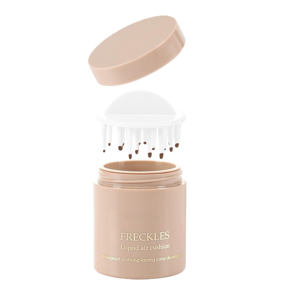Freckles Stamp -Natural nude makeup spot pen is not easy to fade waterproof, Makeup Dot Pen,Waterproof Liquid Air Cushion Natural Faux Freckles Tool Long Lasting Makeup for Women Girl Daily Cosplay
