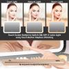 15''X11'' Large Capacity Makeup Bag with LED Mirror, Professional Makeup Case Organizer with 3 Color Light Adjustable Brightness, Travel Make up Cosmetic Case with Detachable Dividers & Shoulder Strap view 2