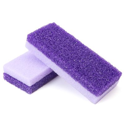 Foot Pumice Stone 2 Pack Pedicure Stone for Feet Pumice Sponge for Feet Callus Remover and Scrubber Double Sided Pedicure Foot Pumice Stone for Feet and Heels Callus and Dead Skins (Purple)