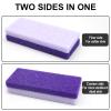 Foot Pumice Stone 2 Pack Pedicure Stone for Feet Pumice Sponge for Feet Callus Remover and Scrubber Double Sided Pedicure Foot Pumice Stone for Feet and Heels Callus and Dead Skins (Purple) view 3