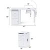 Foldable Nail Table with Dust Collector, Portable Manicure Desk with LED Lamp, Wrist Rest, Lockable Wheels & Storage, Rolling Nail Tech Table for Salon, Spa, Home Beauty Workstation (White) view 2
