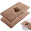 2Pcs Massage Table Cover with Face Hole 16x31.5in Microfiber Massage Bed Cover Comfortable & Skin Friendly Water Absorbent Table Sheets for Beauty Salon, Brown, Sheets view 1