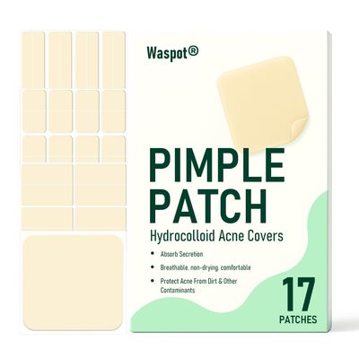 Waspot Original Hydrocolloid Acne Patches (17 Count) | Medical Grade for Cystic Breakouts, Invisible Spot Treatment & Overnight Healing