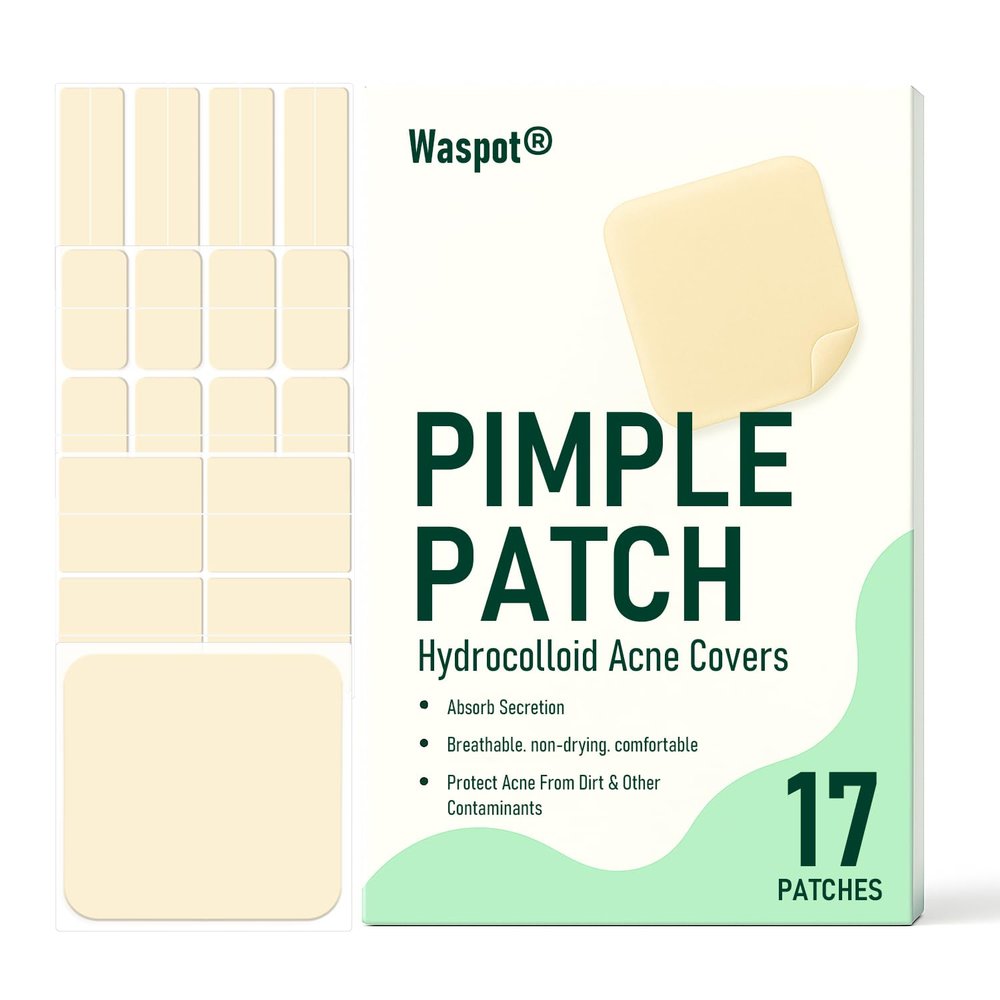 Waspot Original Hydrocolloid Acne Patches (17 Count) | Medical Grade for Cystic Breakouts, Invisible Spot Treatment & Overnight Healing