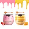 2 Pcs Strawberry & Honey Lip Balm, Vitamin E Apple Watermelon Moisturizing Lip Sleeping Mask, Hydrate Repair Prevent Dry Cracked Exfoliator Lip Care (Strawberry - Honey) view 1