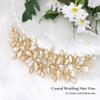 Asooll Bridal Crystal Wedding Hair Vine Gold Rhinestone Headpiece Bride Hair Accessories for Women view 2