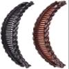 2 Pcs Large Banana Clips Fish Clips Long Hair Clips Ponytail Comb Grip Hair Accessories for Women Hair (Black and Brown) view 1
