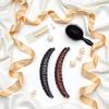 2 Pcs Large Banana Clips Fish Clips Long Hair Clips Ponytail Comb Grip Hair Accessories for Women Hair (Black and Brown) view 2