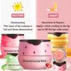 4 Pcs Honey&Strawberry Lip Balm, Apple Watermelon Lip Mask, Moisturizing Lip Sleeping Mask, Hydrate Repair Prevent Dry Cracked Exfoliator Lip Care (Honey+Strawberry+Apple Lime+Watermelon) view 2