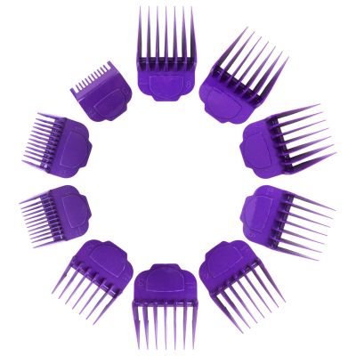 10 Pack Magnetic Clipper Guards Guide Comb Set Replacement Fits for Clippers s AAC-1, GC, LCL, ML, PM-1, PM-2, PM-4, PM Family, Lengths 1/16" to 1" (Purple) by YTXXDEUS