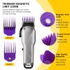10 Pack Magnetic Clipper Guards Guide Comb Set Replacement Fits for Clippers s AAC-1, GC, LCL, ML, PM-1, PM-2, PM-4, PM Family, Lengths 1/16" to 1" (Purple) by YTXXDEUS view 3