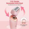 Electric Shaver for Women, 2 in 1 Waterproof Electric Razor, Silk Glide Pro Shaver, Rechargeable Cordless Hair Removal with 2 Removable Heads for Bikini, Leg, Arm, Underarm, Body (Pink) view 4