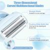 Electric Shaver for Women, 2 in 1 Waterproof Electric Razor, Silk Glide Pro Shaver, Rechargeable Cordless Hair Removal with 2 Removable Heads for Bikini, Leg, Arm, Underarm, Body (Blue) view 3