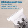 2215 Replacement T Wide Blades for Wahl 5 Star Detailer Li Trimmer 8081 and 8171 - Adjustable Stainless-steel Zero-Gap Trimmer Blade, Silver view 2
