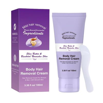 Hair Removal Cream for Sensitive Skin, Unisex, Gentle Formula with Spatula Applicator,3.38 Fl Oz,1-Pack