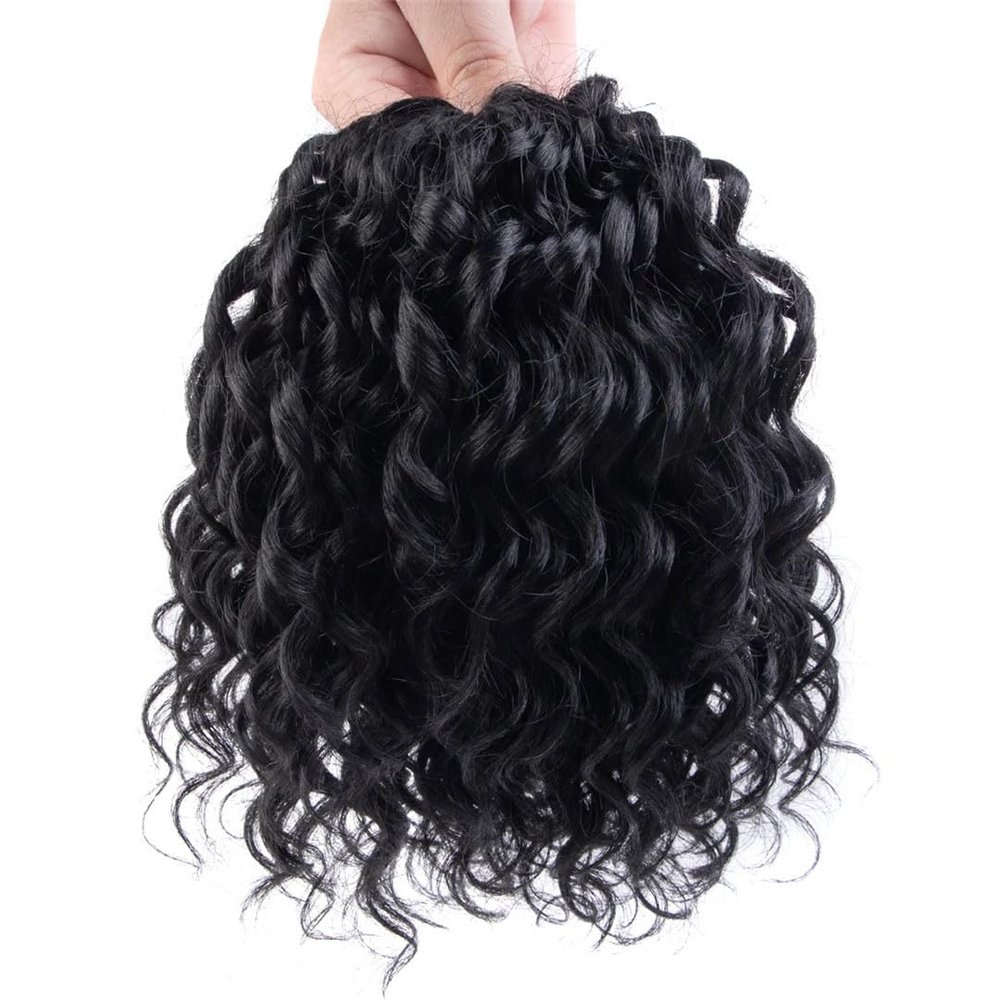 10 Inches Deep Wavy Twist Crochet Hair Synthetic Afro Curly Hair Crochet Braids Fiber Braiding Hair Extensions