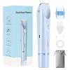 Bikini Trimmer for Women, 2 in 1 Electric Razors for Women, Rechargeable Cordless & Painless Hair Removal, Ultra Low Silent, Easy Cleaning, IPX7 Waterproof Bikini Shaver for Sensitive Skin (Blue) view 1