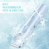 Bikini Trimmer for Women, 2 in 1 Electric Razors for Women, Rechargeable Cordless & Painless Hair Removal, Ultra Low Silent, Easy Cleaning, IPX7 Waterproof Bikini Shaver for Sensitive Skin (Blue) view 4