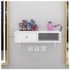 exproyzk Wall Mount Styling Station with Hair Dryer Holders, Barber Beauty Spa Salon Equipment(White,50x30x16cm) view 3