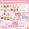 136Pcs Spa Party Supplies Set - 12 Spa Day Kits with Face/Lip/Eye/Hand/Foot Care,Party Favors for Sleepovers,Birthdays,Slumber Party & Relaxation,All Skin Types Safe view 2