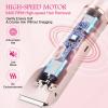 Bikini Trimmer for Women, 2 in 1 Electric Razors for Women, Rechargeable Cordless & Painless Hair Removal, Ultra Low Silent, Easy Cleaning, IPX7 Waterproof Bikini Shaver for Sensitive Skin (Pink) view 3