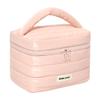 AZURAOKEY Puffy Padded Quilted Toiletry Bag for Women, Waterproof Toiletry Bag Large Travel Make Up Organizer Pouch Storage with Handle view 1