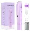 Bikini Trimmer for Women, 2 in 1 Electric Razors for Women, Rechargeable Cordless & Painless Hair Removal, Ultra Low Silent, Easy Cleaning, IPX7 Waterproof Bikini Shaver for Sensitive Skin (Purple) view 1